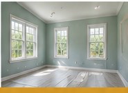 Illustrative freshly painted interior room