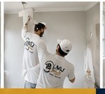 Illustrative painters working indoors